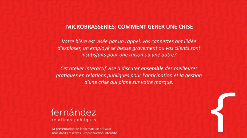 Microbrasserie: Comment gérer une crise