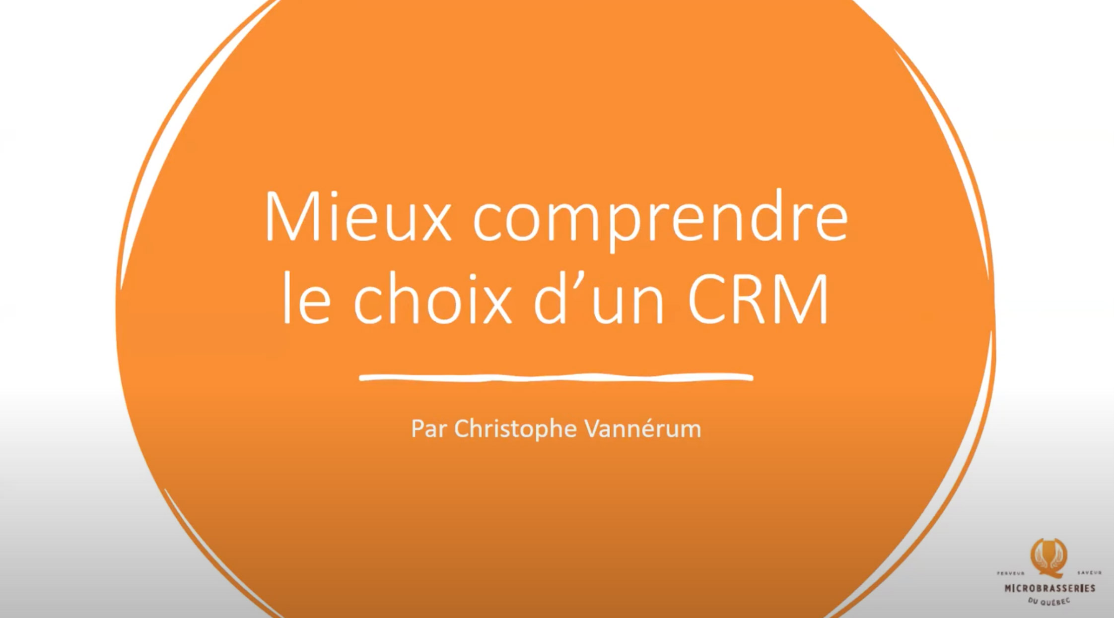 Aperçu du webinaire Les CRM: Système de centralisation de vos données ventes clients